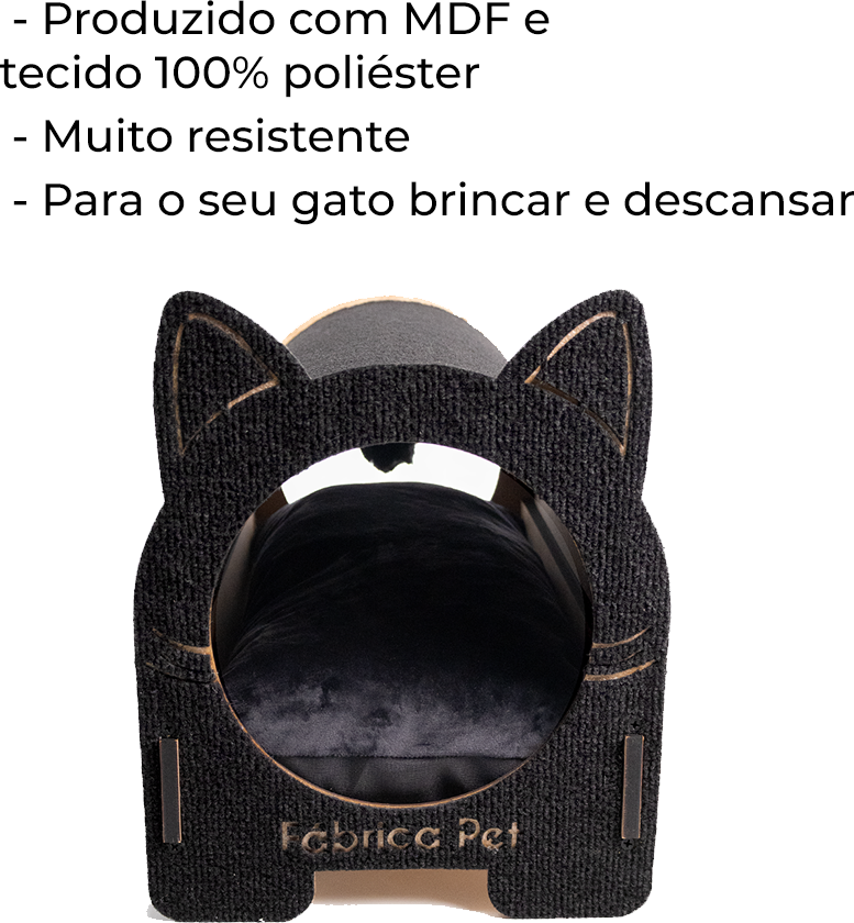Arranhador Fábrica Pet Cama Iglu Preta - Tam. Único