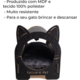 Arranhador Fábrica Pet Cama Iglu Preta