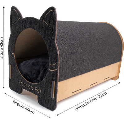 Arranhador Fábrica Pet Cama Iglu Preta