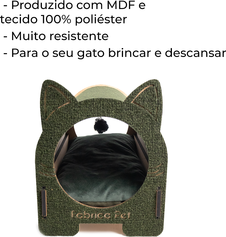 Arranhador Fábrica Pet Cama Iglu Verde - Tam. Único