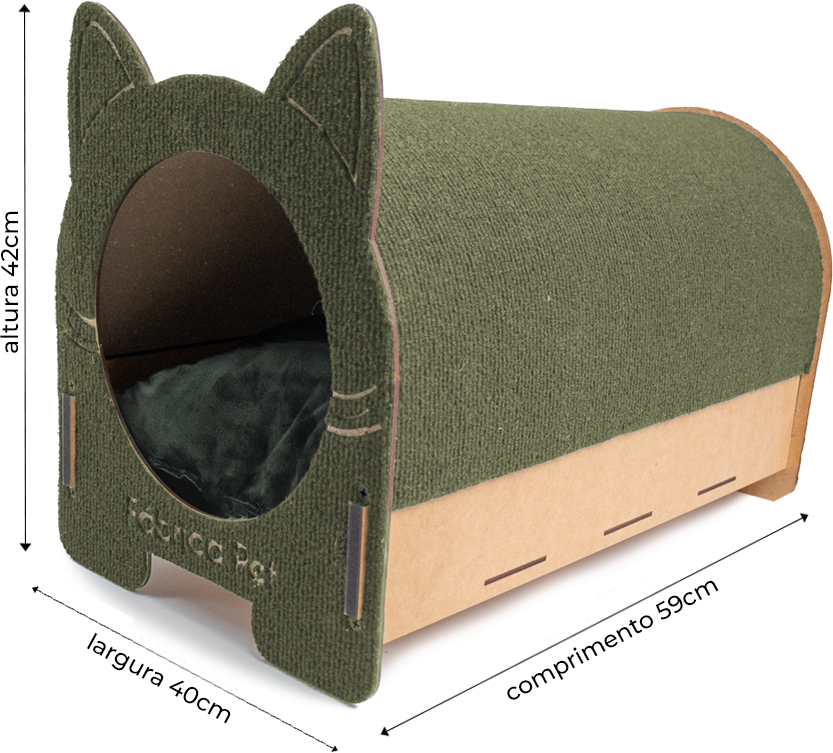 Arranhador Fábrica Pet Cama Iglu Verde - Tam. Único