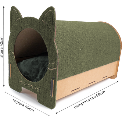 Arranhador Fábrica Pet Cama Iglu Verde