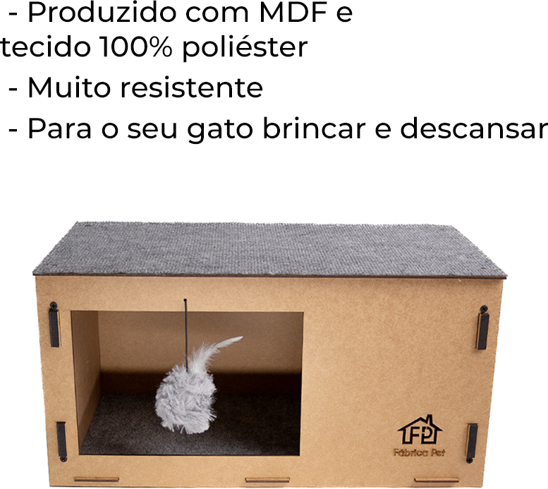 Arranhador Fábrica Pet Cat Box Cinza - Tam. Único