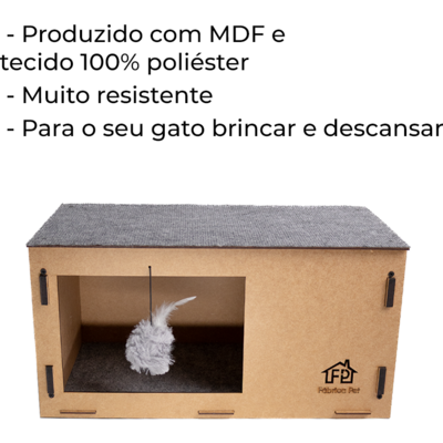 Arranhador Fábrica Pet Cat Box Cinza