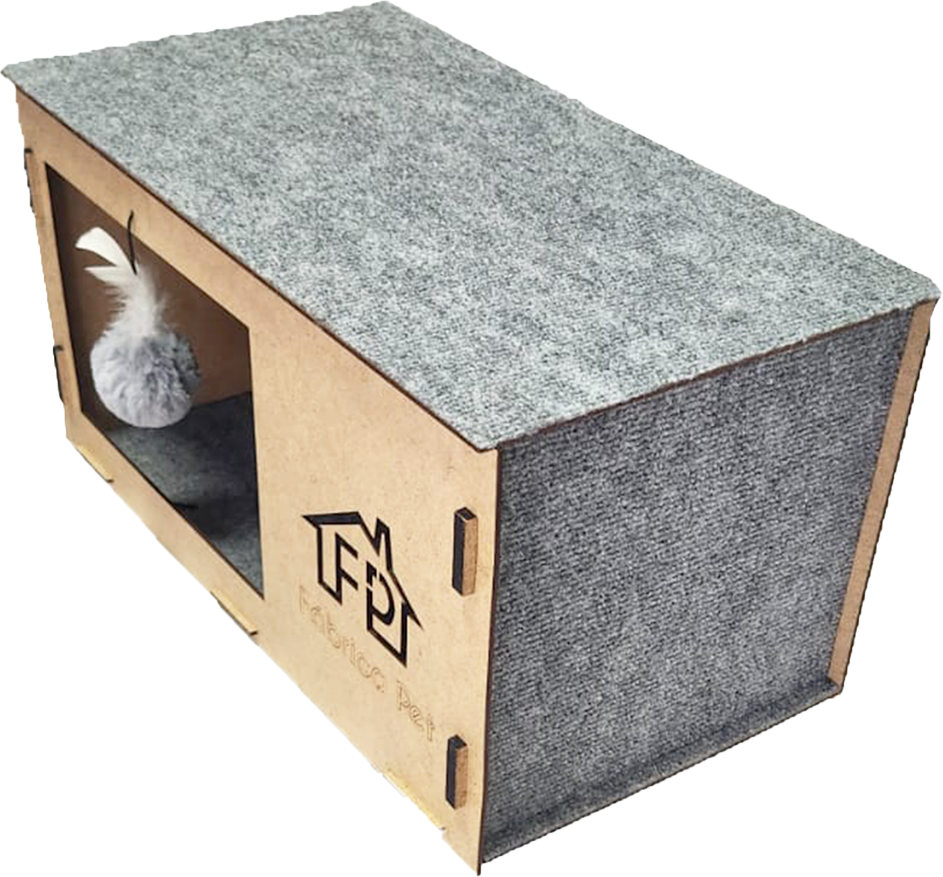 Arranhador Fábrica Pet Cat Box Cinza - Tam. Único