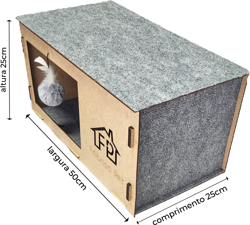 Arranhador Fábrica Pet Cat Box Cinza - Tam. Único