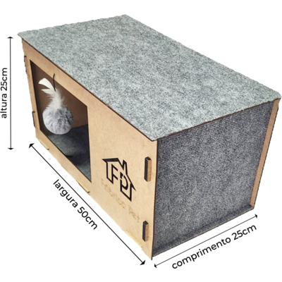 Arranhador Fábrica Pet Cat Box Cinza