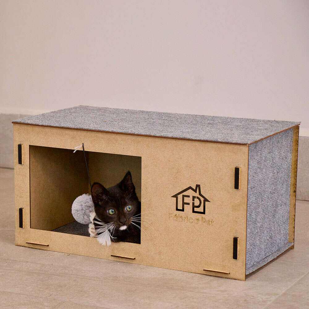 Arranhador Fábrica Pet Cat Box Cinza - Tam. Único