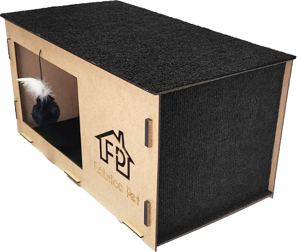 Arranhador Fábrica Pet Cat Box Preto - Tam. Único