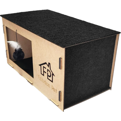 Arranhador Fábrica Pet Cat Box Preto