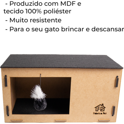 Arranhador Fábrica Pet Cat Box Preto
