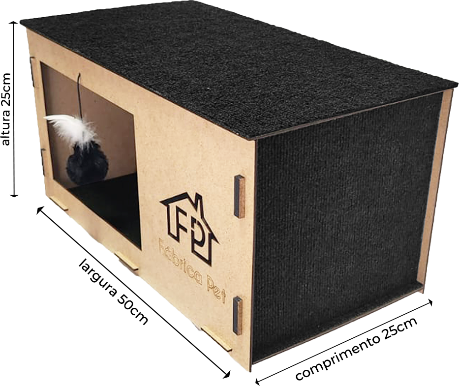 Arranhador Fábrica Pet Cat Box Preto - Tam. Único
