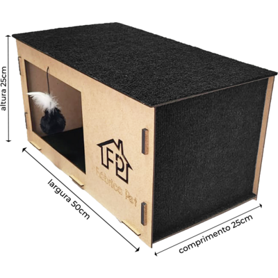 Arranhador Fábrica Pet Cat Box Preto