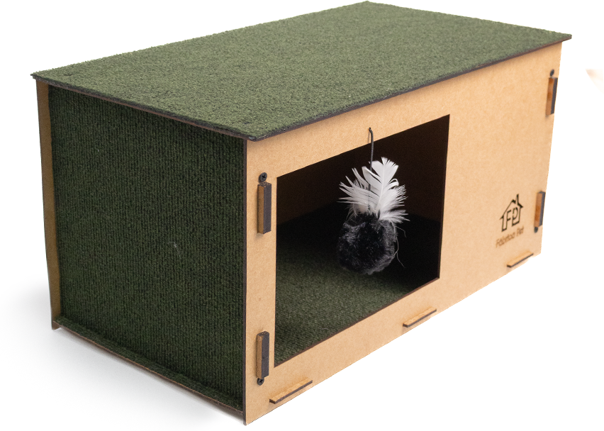 Arranhador Fábrica Pet Cat Box Verde - Tam. Único