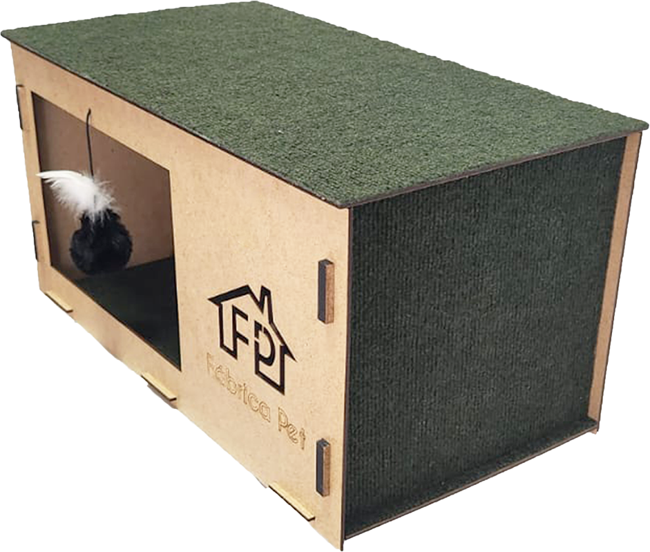 Arranhador Fábrica Pet Cat Box Verde - Tam. Único