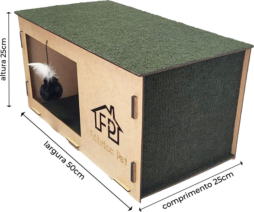 Arranhador Fábrica Pet Cat Box Verde - Tam. Único