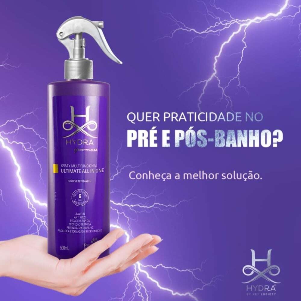 Leave-in Hydra Groomers Spray Multifuncional Ultimate All In One para Cães e Gatos - 500 mL