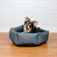 Cama Meau Hexa Linho Azul - Tam. M