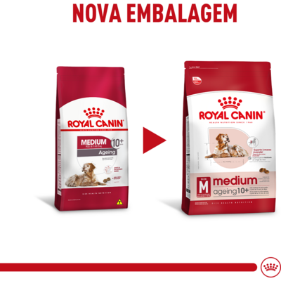 Ração Royal Canin Medium Ageing 10 + para Cães Idosos de Raças Médias com 10 Anos ou mais