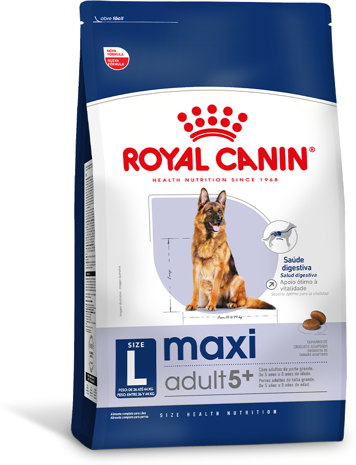 Ração Royal Canin Maxi Adult 5+ para Cães Adultos de Raças Grandes com 5 Anos ou mais - 12Kg