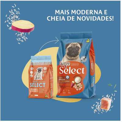 Ração Seca Quatree Select Frango e Arroz Cães Adultos Raças Pequenas