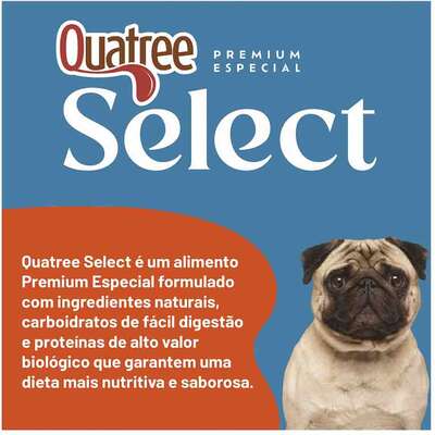 Ração Seca Quatree Select Frango e Arroz Cães Adultos Raças Pequenas