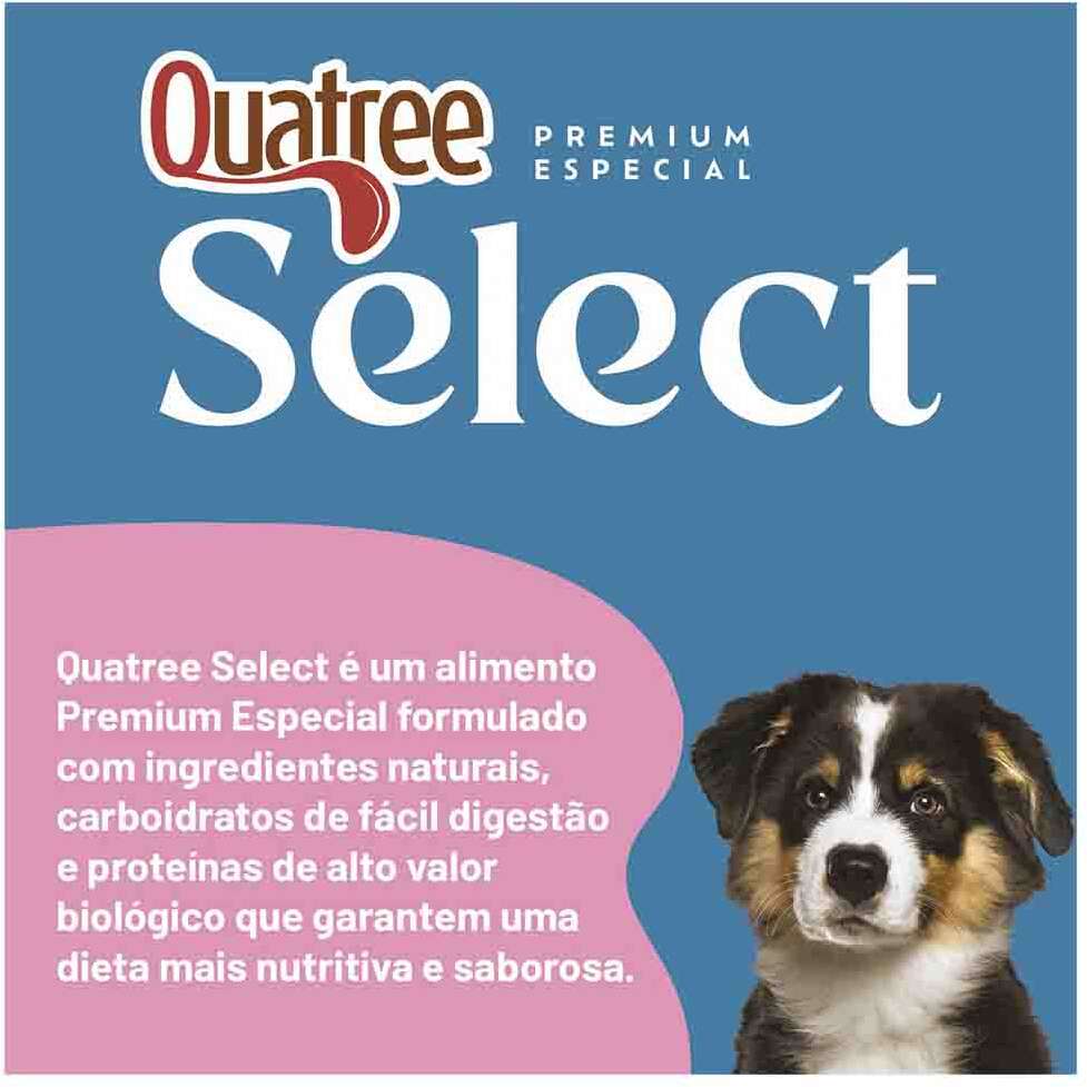 Ração Seca Quatree Select Frango e Arroz para Cães Filhotes Raças Médias e Grandes - 15Kg