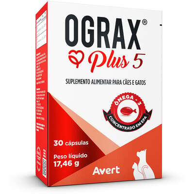 Suplemento Alimentar Avert Ograx Plus 5 para Cães e Gatos