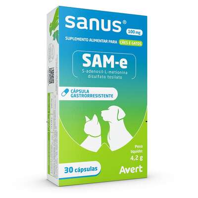 Suplemento Alimentar Avert Sanus 100 mg para Cães e Gatos