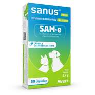 Suplemento Alimentar Avert Sanus 200 mg para Cães e Gatos - 30 Cápsulas