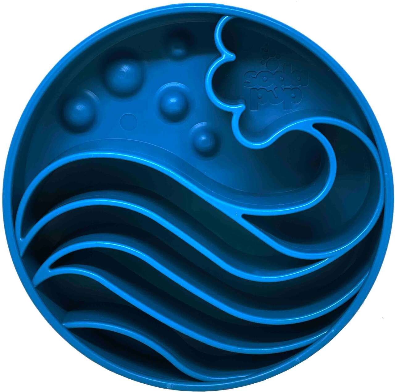 Comeduro Lento SodaPup Ondas Azul para Cães - Tam. Único