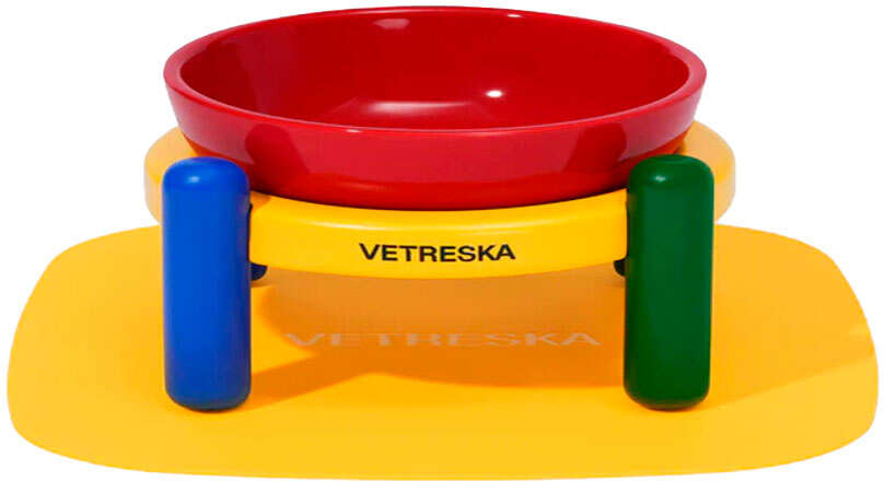 Comedouro de Cerâmica e Tapete Vetreska Chroma para Cães - Tam. M