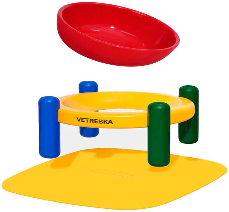 Comedouro de Cerâmica e Tapete Vetreska Chroma para Cães - Tam. M