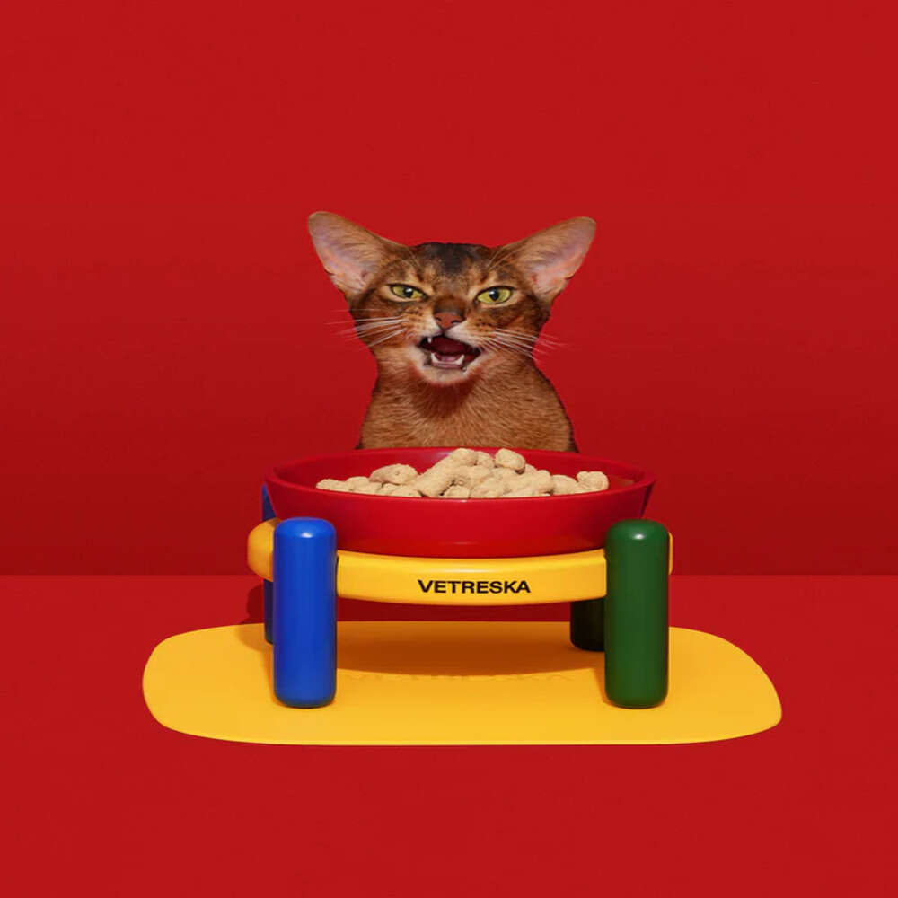 Comedouro de Cerâmica e Tapete Vetreska Chroma para Cães - Tam. M