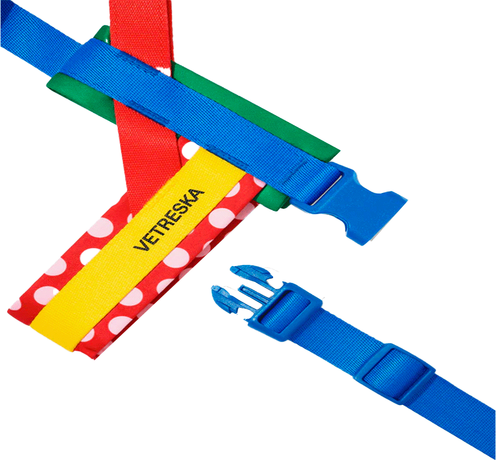 Conjunto Peitoral e Guia Vetreska Chroma Vermelha para Cães - Tam. M