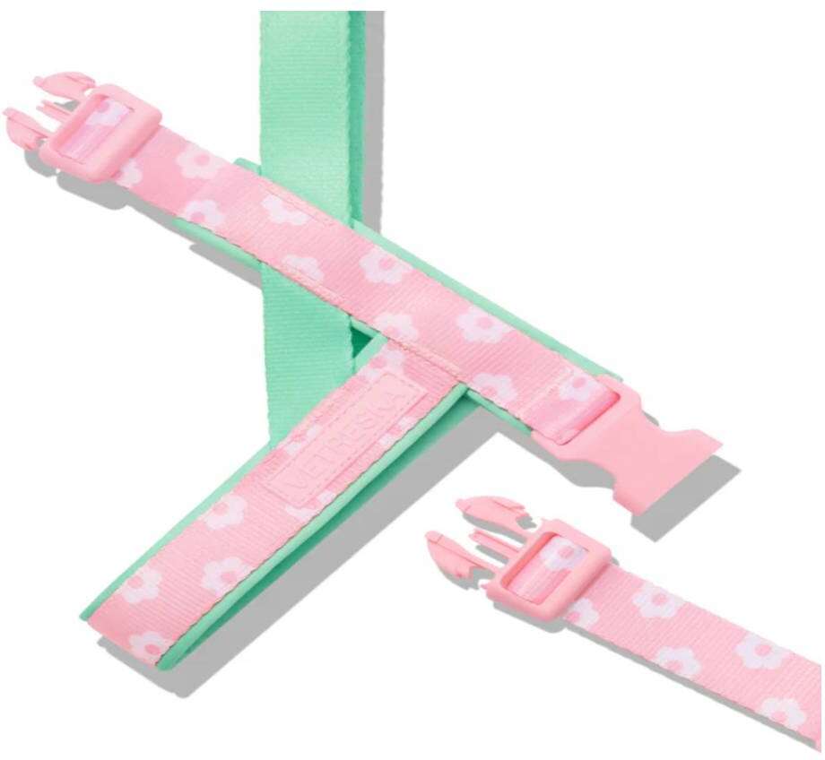 Conjunto Peitoral e Guia Vetreska Flora para Cães - Tam. PP