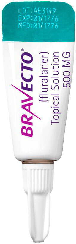 Antipulgas Bravecto Transdermal 500 mg para Gatos de 6,25 a 12,5Kg - 1 Pipeta