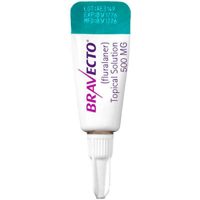 Antipulgas MSD Bravecto 500 mg para Gatos de 6,25 a 12,5 kg”