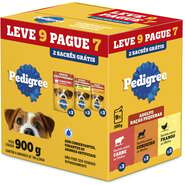 Ração Úmida Pedigree Sachê Carne e Frango para Cães Adultos 100 g - Leve 9 Pague 7