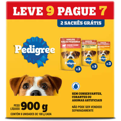 Ração Úmida Pedigree Sachê Carne e Frango para Cães Adultos