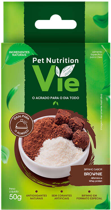 Bifinho Pet Nutrition Vie para Cães Sabor Brownie com Alfarroba - 50 g