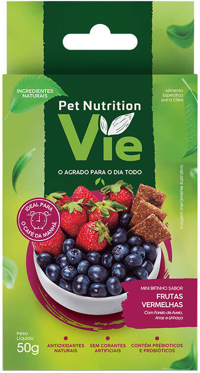 Bifinho Pet Nutrition Vie para Cães Sabor Frutas Vermelhas - 50 g