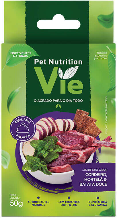 Bifinho Pet Nutrition Vie para Cães Sabor Cordeiro e Batata Doce - 50 g