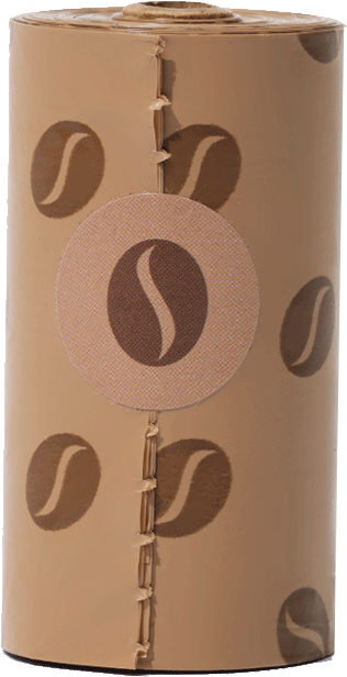 Kit Cata Caca Vetreska Aroma de Café Dispenser com Saquinhos Higiênicos Biodegradáveis - 7 Rolos