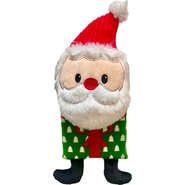 Brinquedo Pelúcia Savana Pet Papai Noel com Mordedor Branco para Cães - Tam. Único