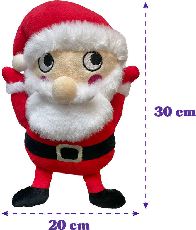 Brinquedo Pelúcia Savana Pet Papai Noel Clássico Branco para Cães - Tam. Único