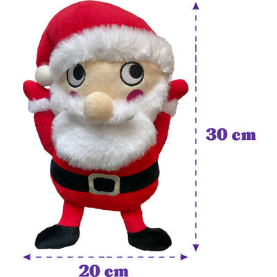 Brinquedo Pelúcia Savana Pet Papai Noel Clássico Branco para Cães”