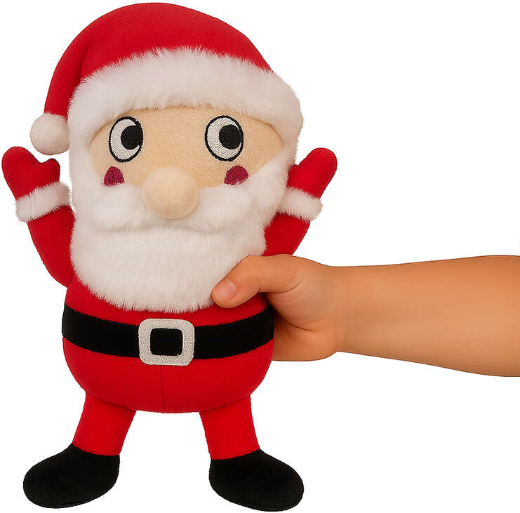 Brinquedo Pelúcia Savana Pet Papai Noel Clássico Branco para Cães - Tam. Único