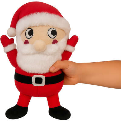 Brinquedo Pelúcia Savana Pet Papai Noel Clássico Branco para Cães”