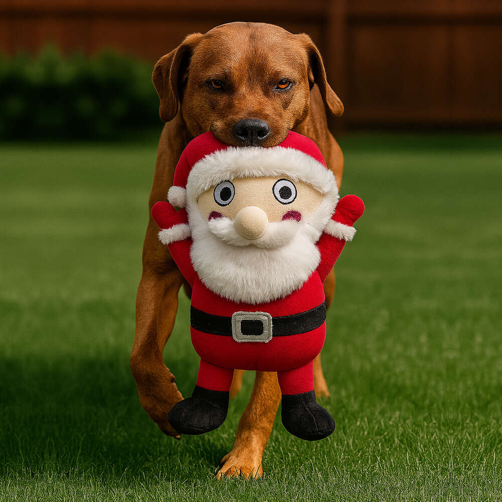 Brinquedo Pelúcia Savana Pet Papai Noel Clássico Branco para Cães - Tam. Único